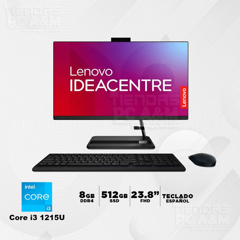 LENOVO - COMPUTADORA IdeaCentre LENOVO TODO EN UNO 24IAP7 Core i3-1215U 24