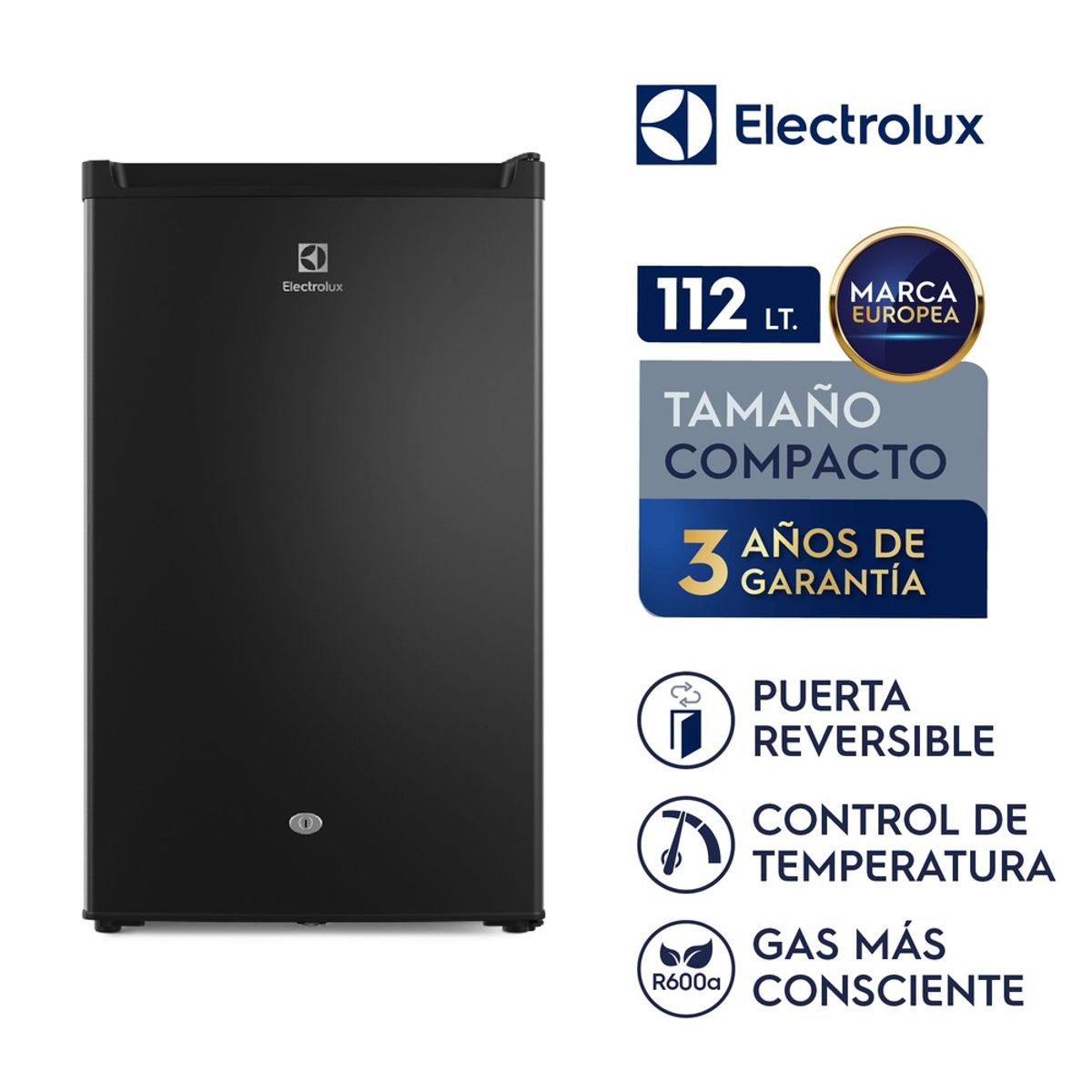 ELECTROLUX - Frigobar Electrolux 122L Efficient Negro ERA12D2P5AB