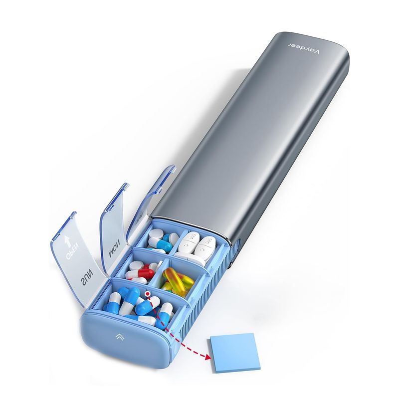 VAYDEER - Pastillero Semanal Organizador de Pastillas de aluminio Vaydeer PB1012