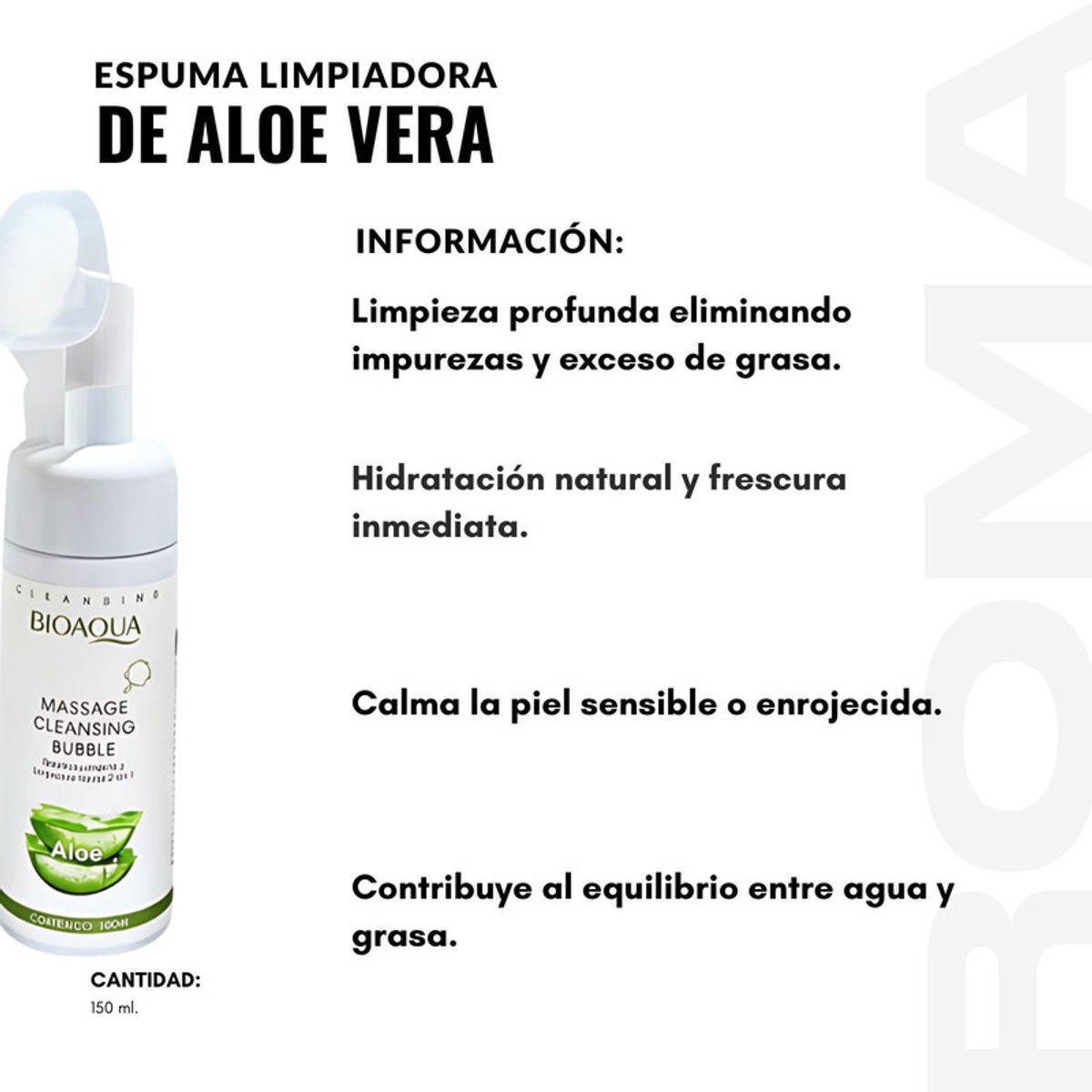BIOAQUA - ESPUMA LIMPIADORA ALOE VERA 150ML BIOAQUA