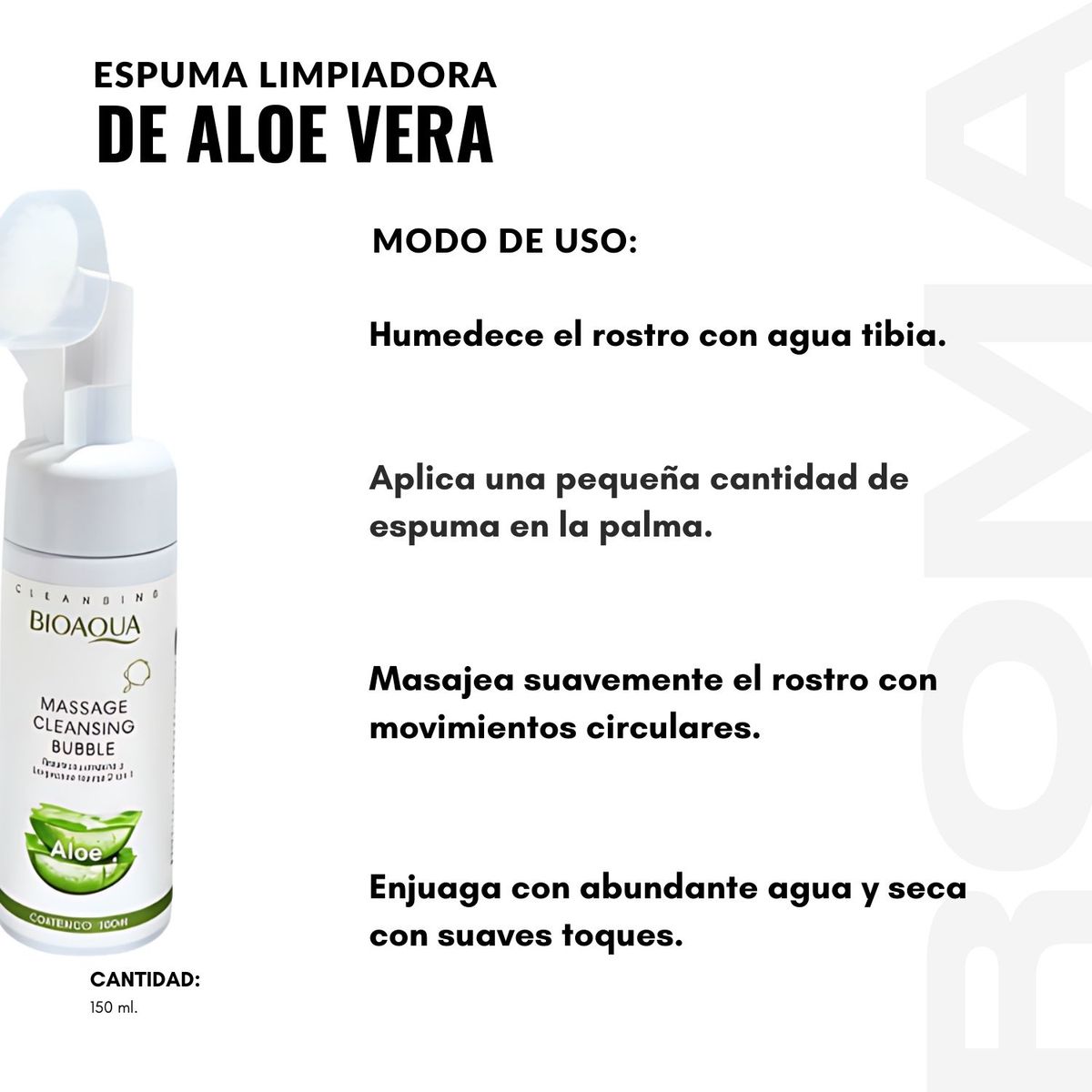 BIOAQUA - ESPUMA LIMPIADORA ALOE VERA 150ML BIOAQUA