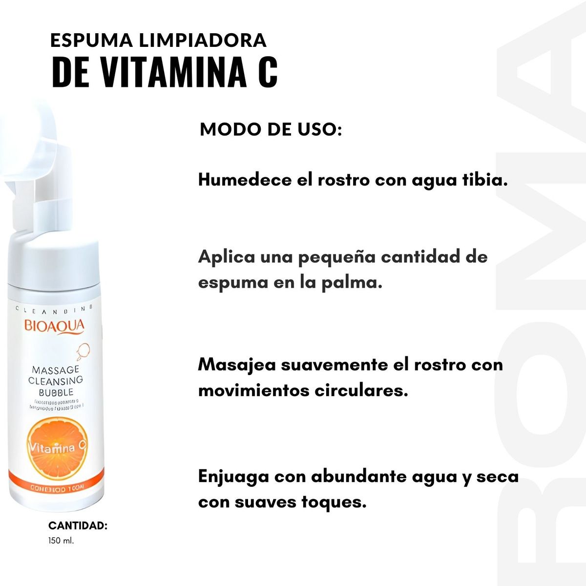 BIOAQUA - PACK 2 ESPUMA LIMPIADORA VITAMINA C 150ML BIOAQUA