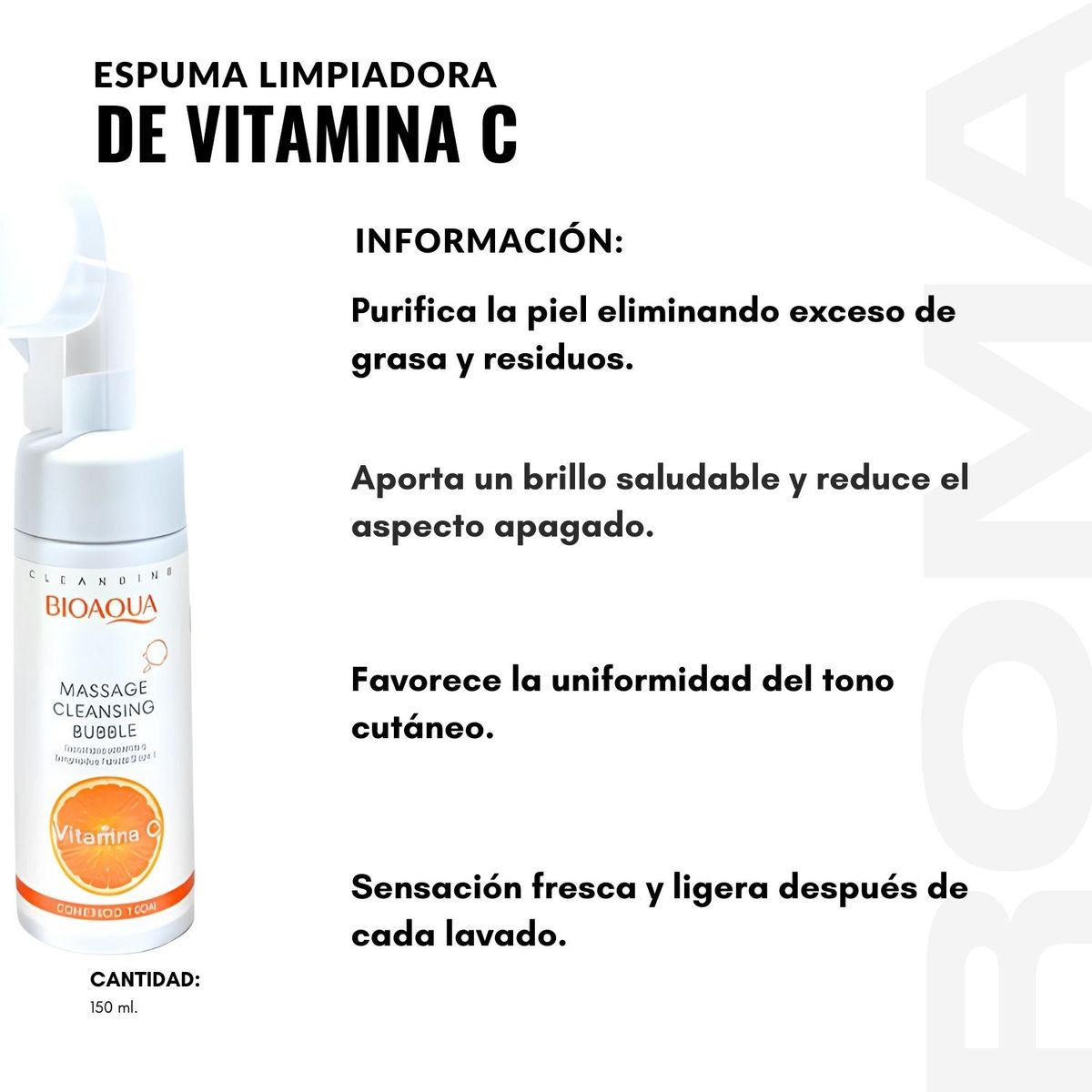 BIOAQUA - PACK 2 ESPUMA LIMPIADORA VITAMINA C 150ML BIOAQUA