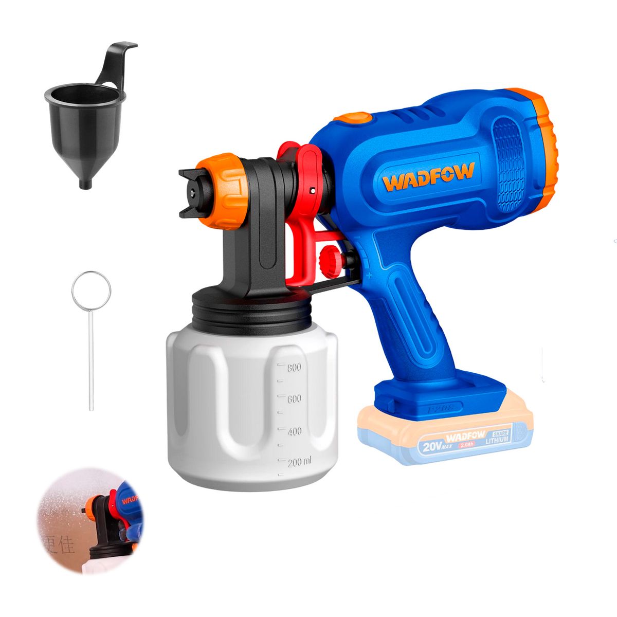GENERICO - Pistola De Pintar Pulverizadora Inalám 20v Depósito 800ml