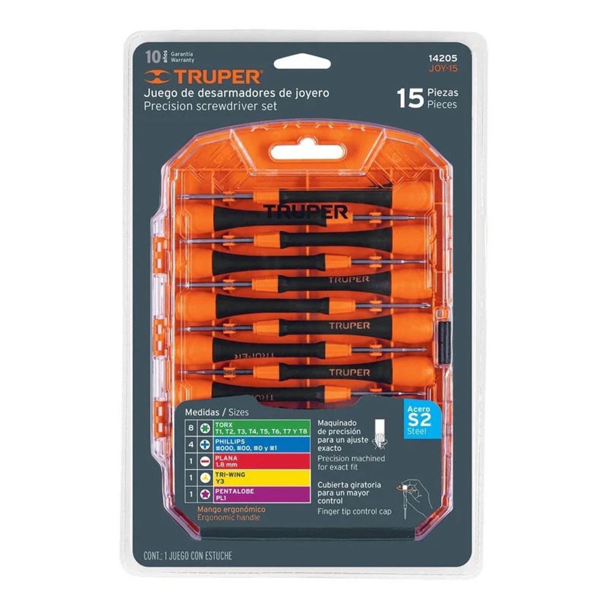 TRUPER - Juego Desarmadores Perilleros 15 Piezas Truper 14205