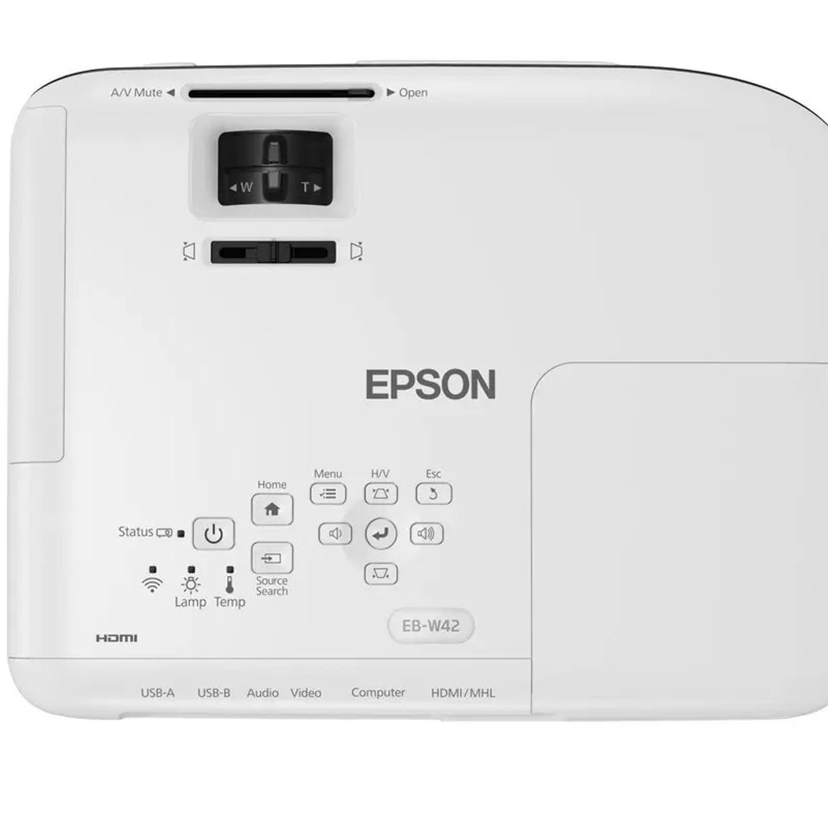 EPSON - Proyector HD Inalámbrico Epson PowerLite W52+, 4000 Lúmenes