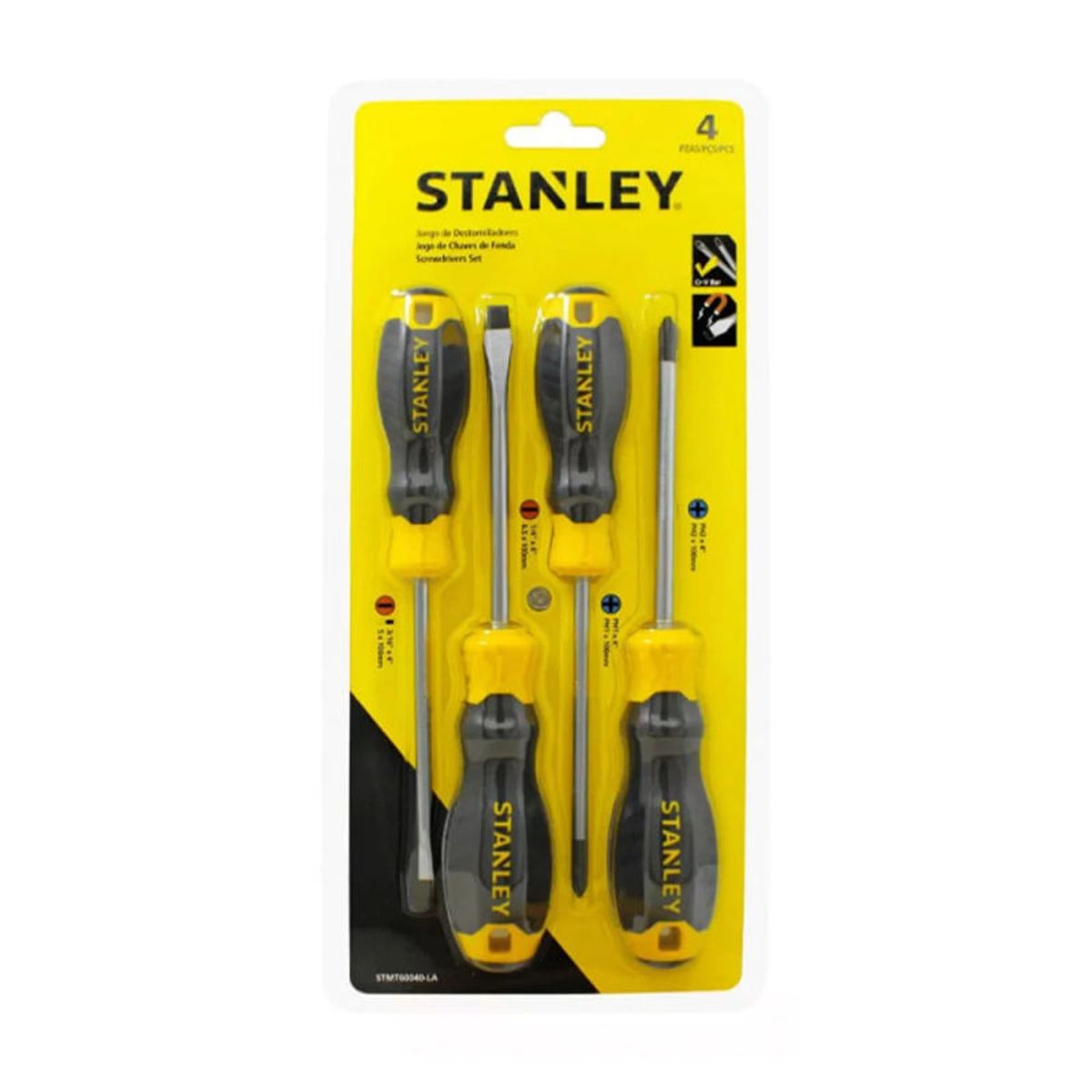 STANLEY - Destornilladores cushiongrip 4 piezas STMT60040-LA Stanley
