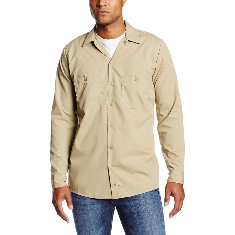 DICKIES - Camisa Dickies de trabajo industrial de manga larga para hombre