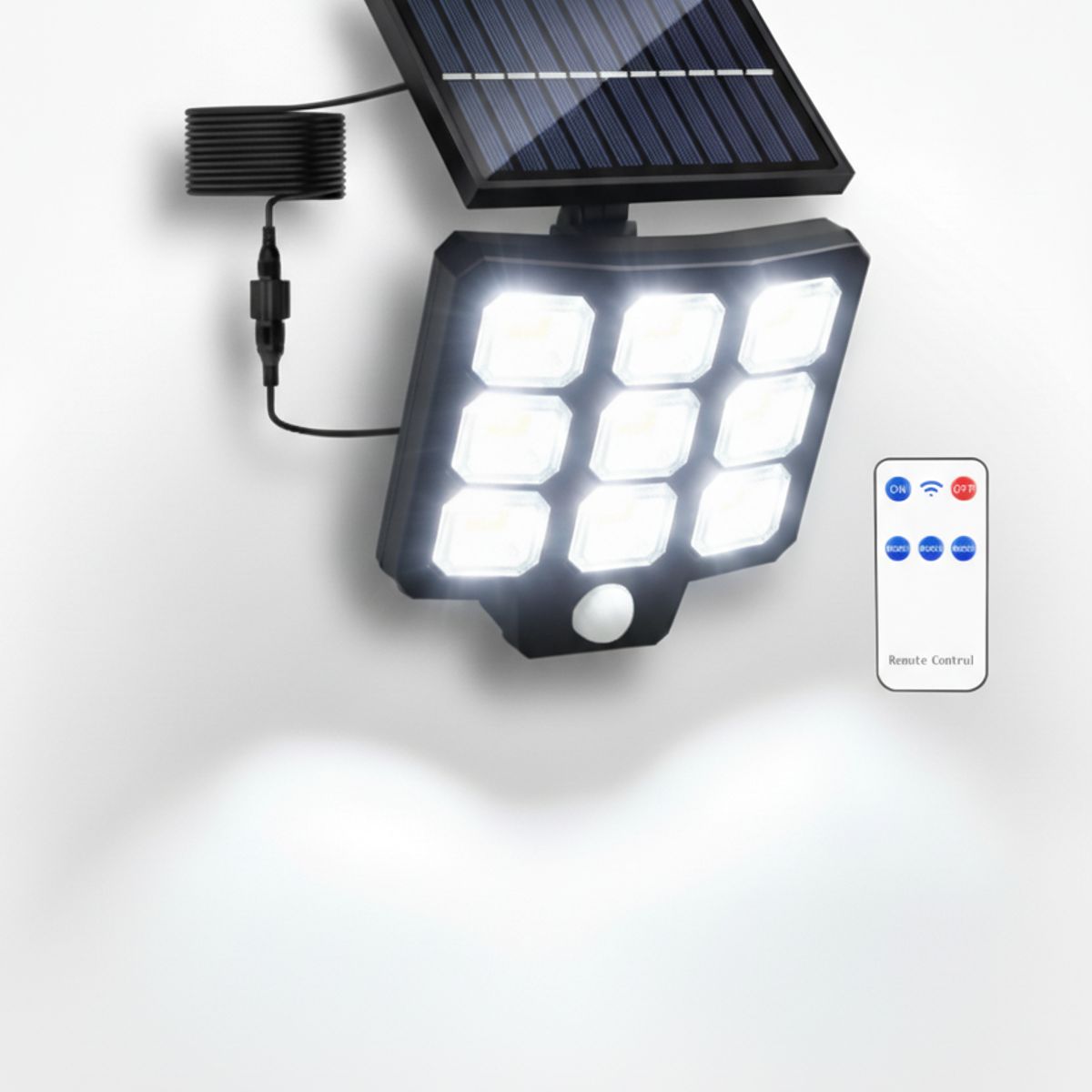 NUVORA - APLIQUE SOLAR DE 100W CON PANEL DISTANCIABLE