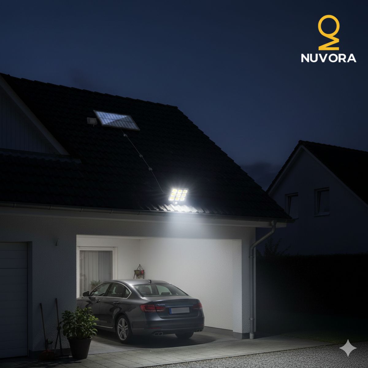 NUVORA - APLIQUE SOLAR DE 100W CON PANEL DISTANCIABLE