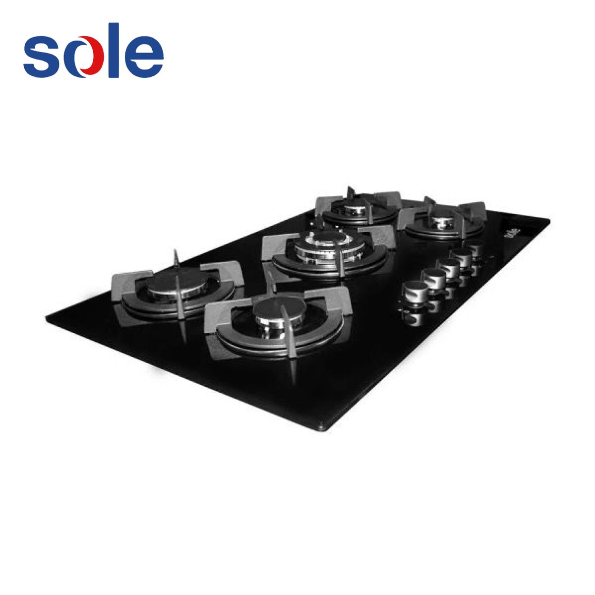 SOLE - SOLCO069 - Cocina Empotrable A Gas 5 Hornillas Vidrio Templado Sole