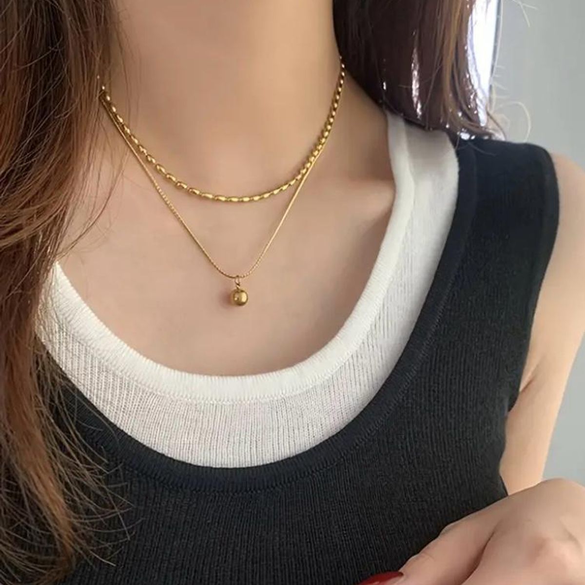 GENERICO - Collar y aretes modelo perla