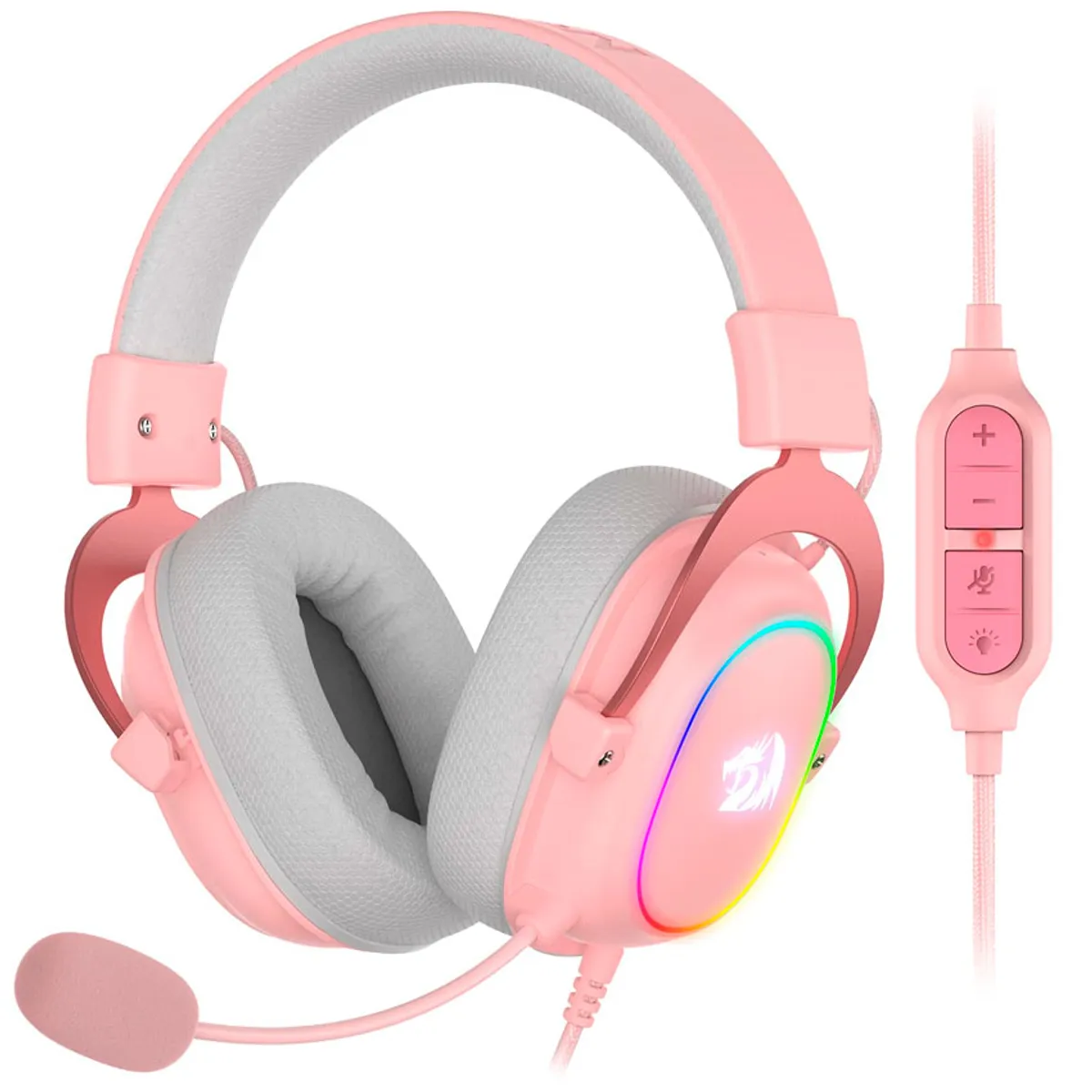 REDDRAGON - Audifono Redragon Zeus X RGB H510P-RGB PINK
