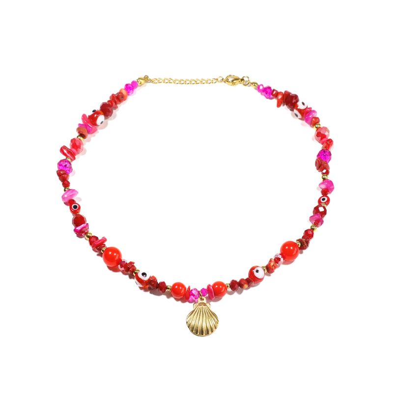 SAMANTHA PINTO HANDMADE ACCESSORIES - Collar Laura Rojo Fucsia
