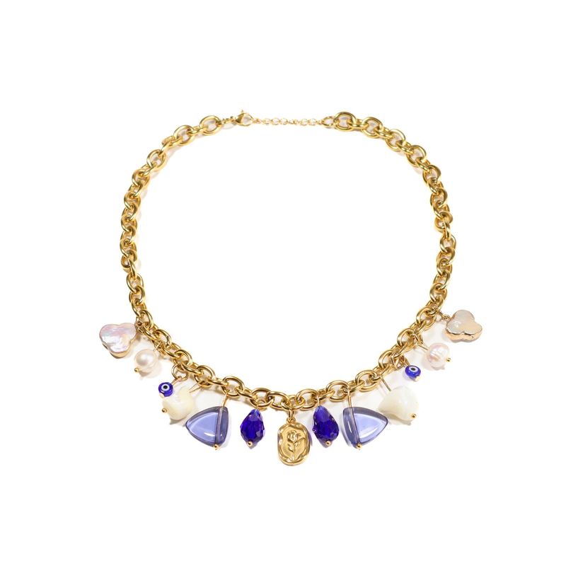 SAMANTHA PINTO HANDMADE ACCESSORIES - Collar Radiance Blue Gems