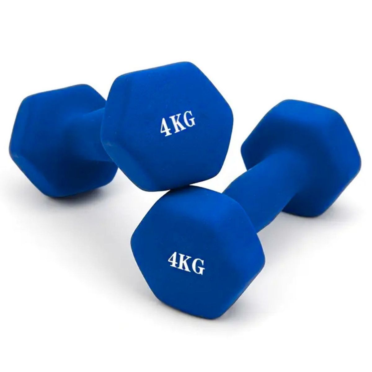 PENTHA - Pesa Mancuernas De Vinilo De 4 Kg Pesas Azules Plastificadas Par