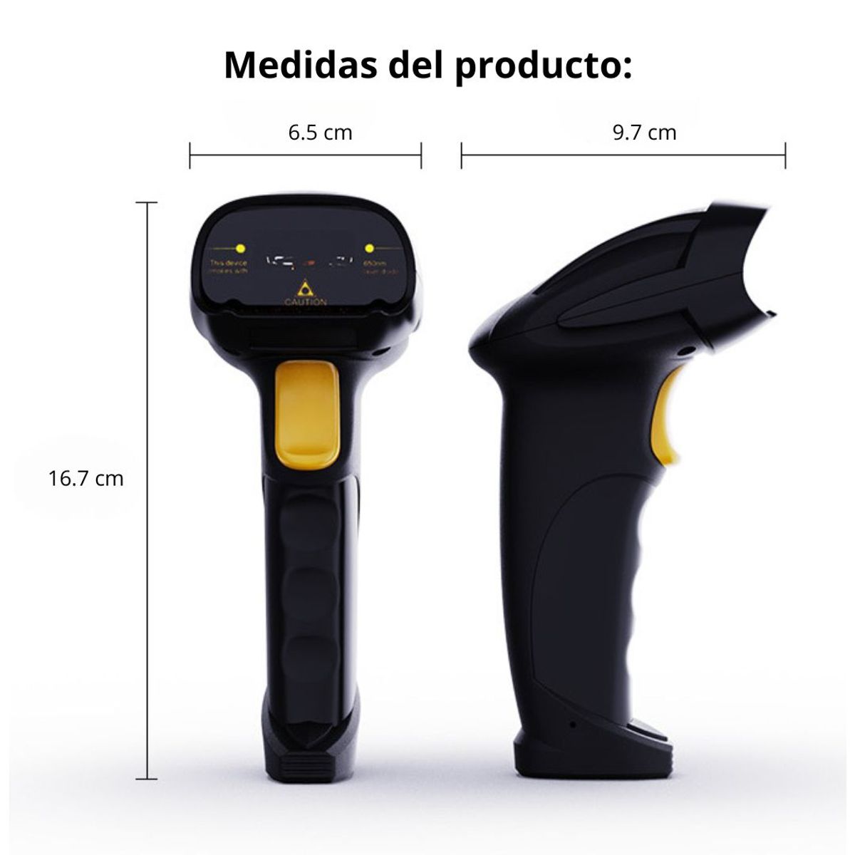 SEISA - Lector de Códigos 1D Inalámbrico Bluetooth con USB y Batería 1500mAh