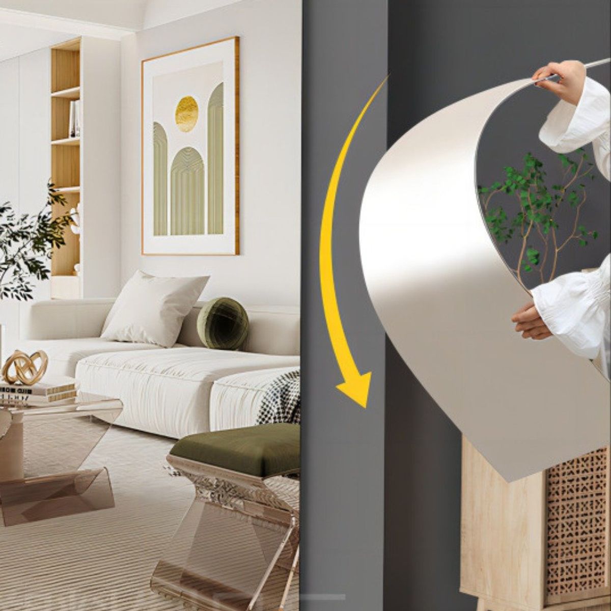 GENERICO - Espejo Lámina Pared Ovalado C44317