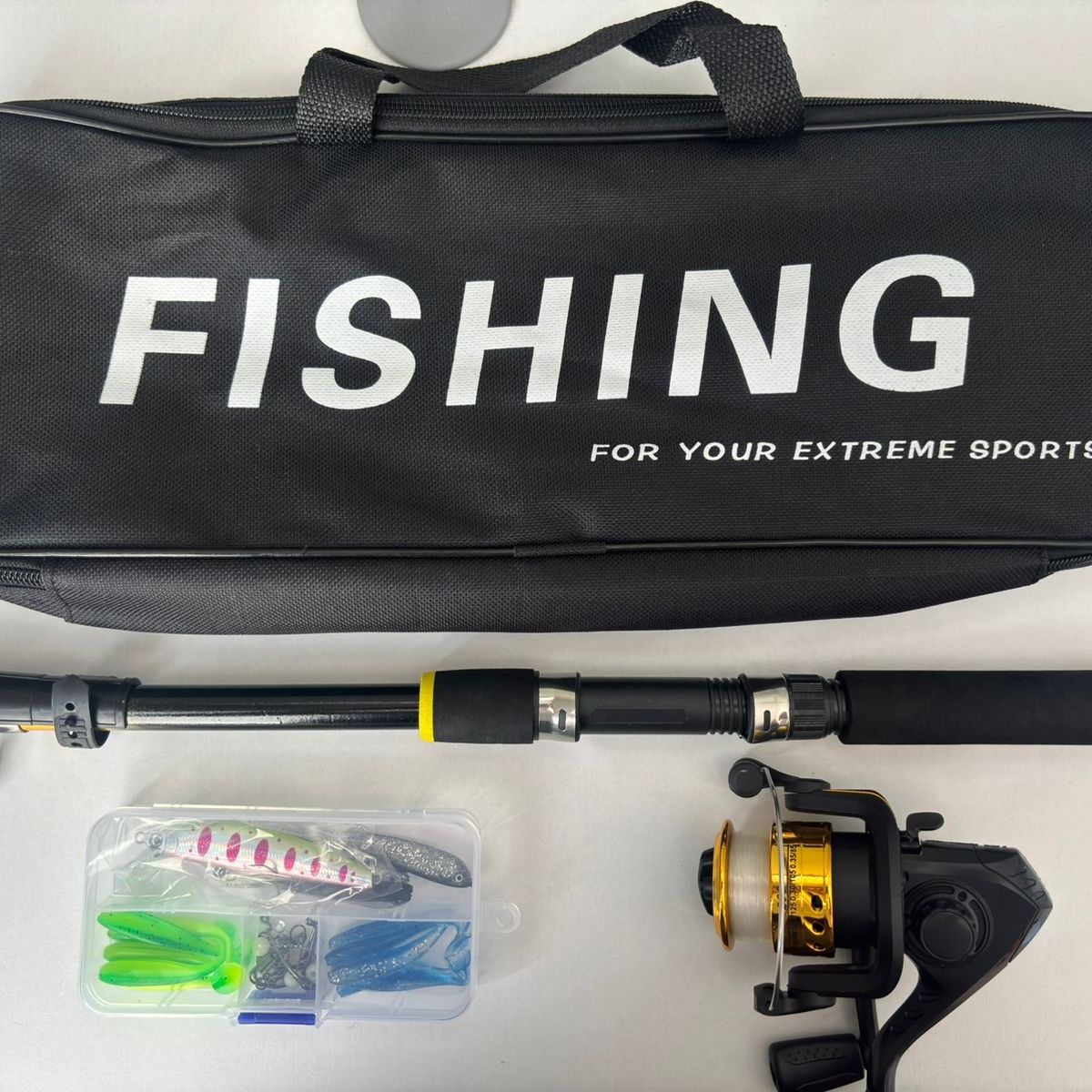 GENERICO - COMBO CAÑA DE PESCAR CON SEÑUELOS FISHING