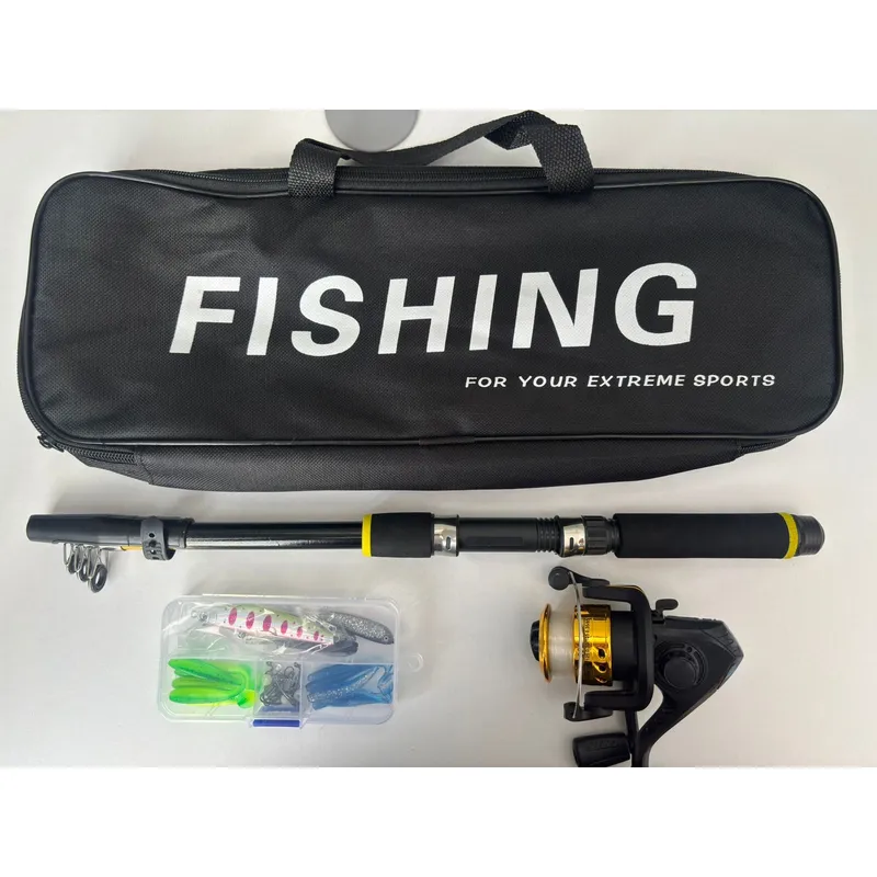 GENERICO - COMBO CAÑA DE PESCAR CON SEÑUELOS FISHING