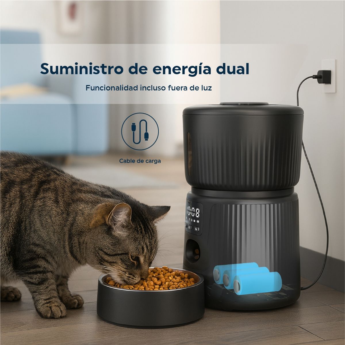 TRENDY TECH E I R L - Alimentador automático para mascotas 3L control app móvil