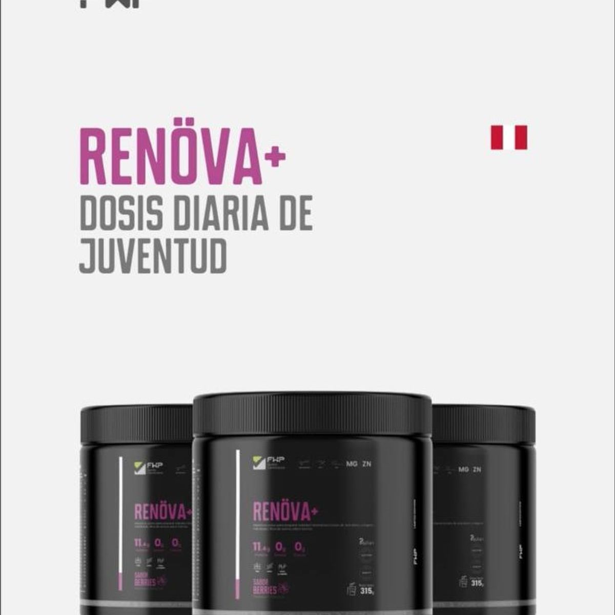 GENERICO - COLAGENO RENÖVA ORIGINAL   + PÉPTIDOS ACTIVOS PACK X 3 POTES - C/U 315GR