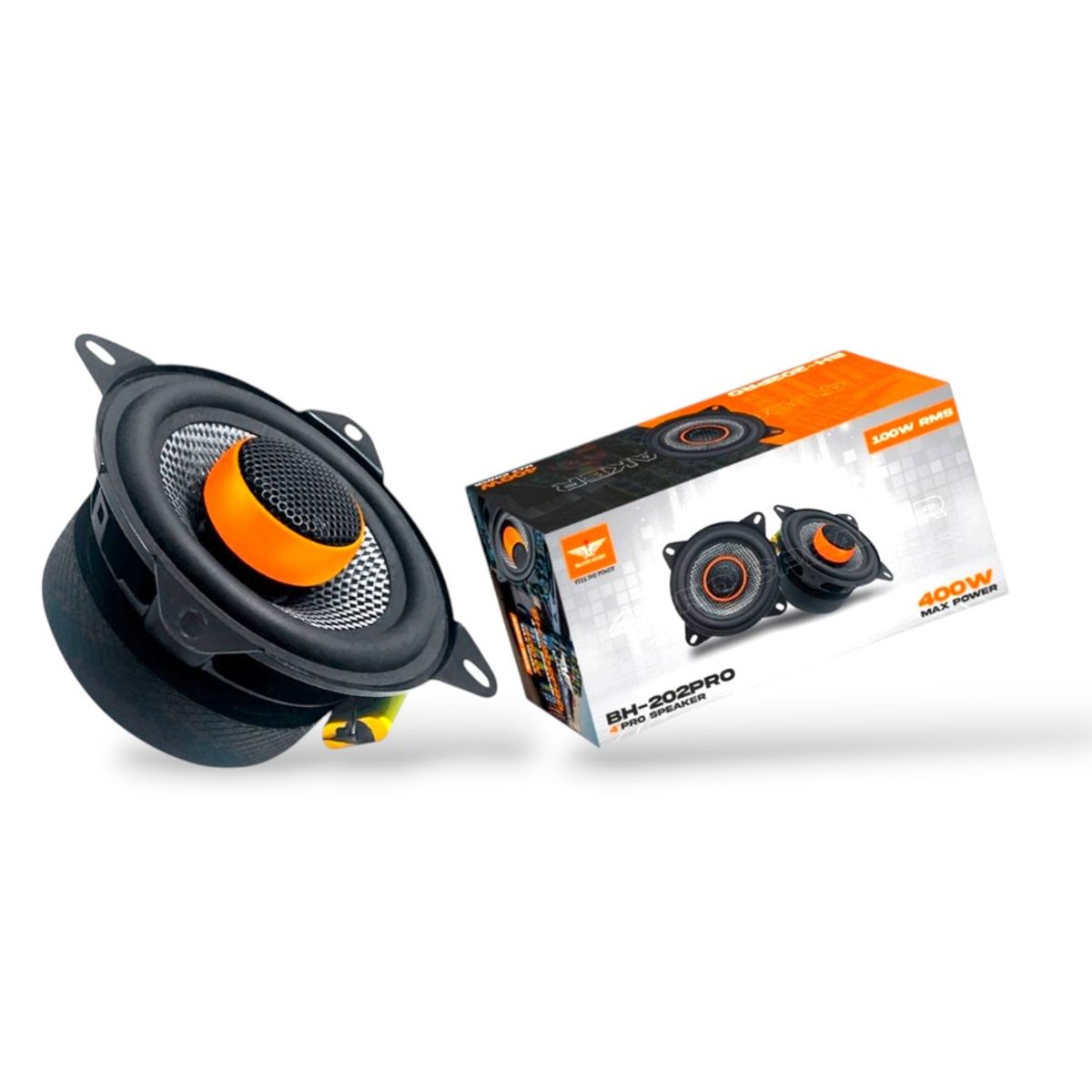 BLACK HAWK - Parlantes Medio Rango con Tweeter incluido  4" Pulgadas 400W Black Hawk