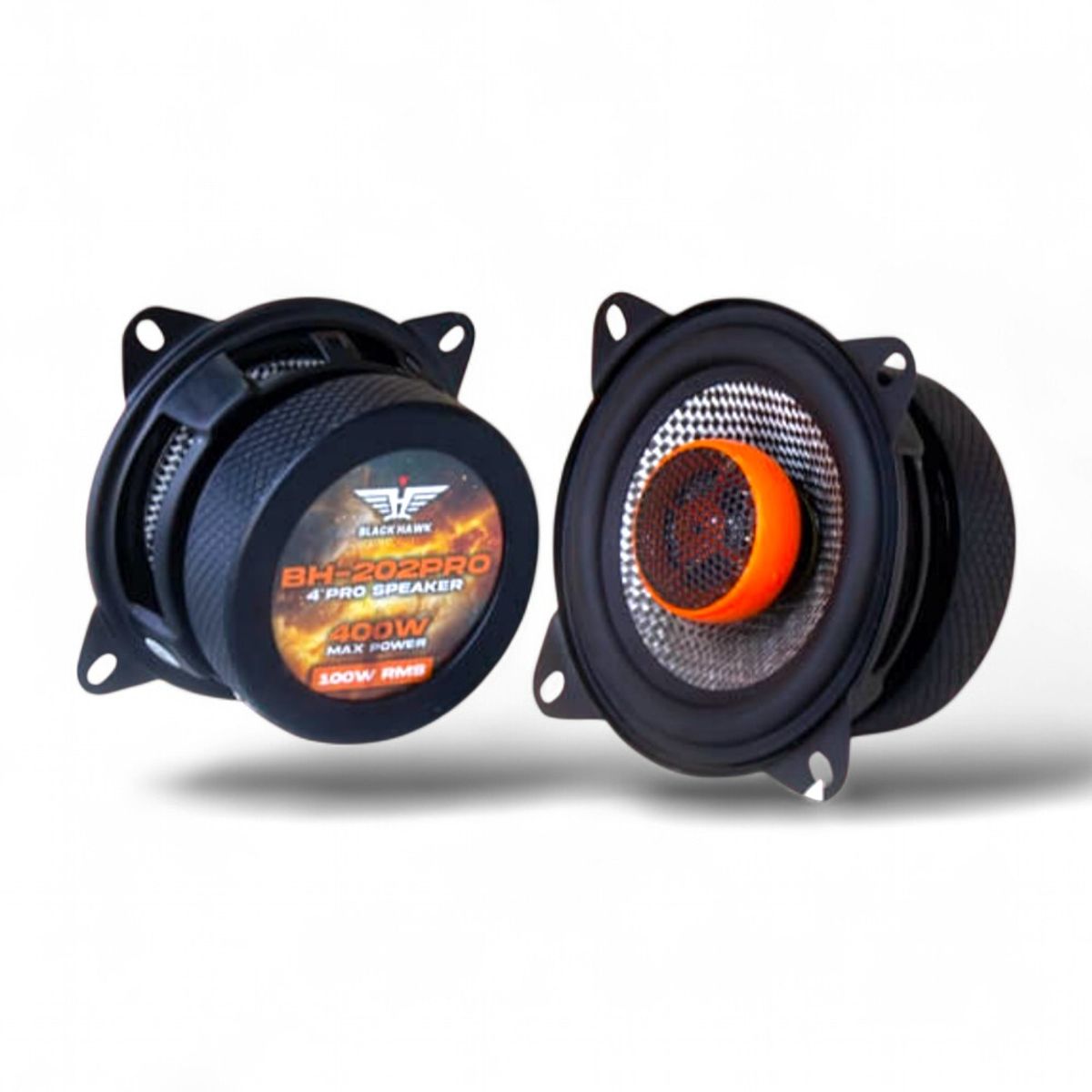 BLACK HAWK - Parlantes Medio Rango con Tweeter incluido  4" Pulgadas 400W Black Hawk