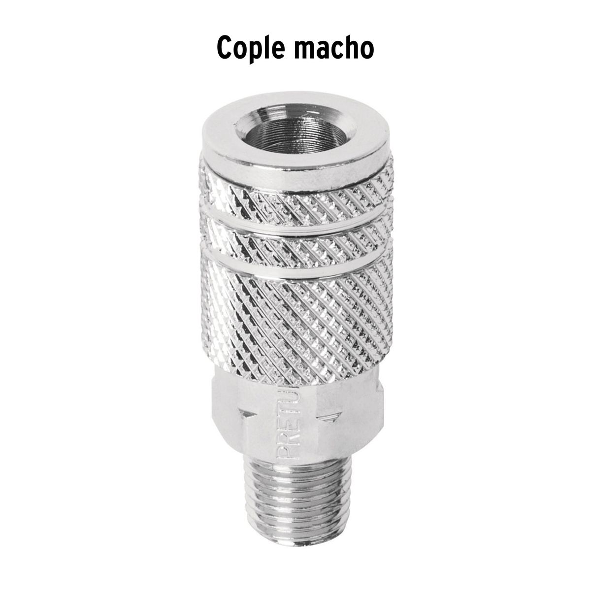 PRETUL - Acople rápido macho de acero cromado