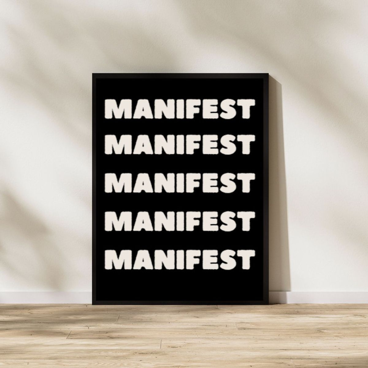 ARTE R LATTE - Artprint MANIFEST - Cuadro de madera Vintage Moderno con vidrio