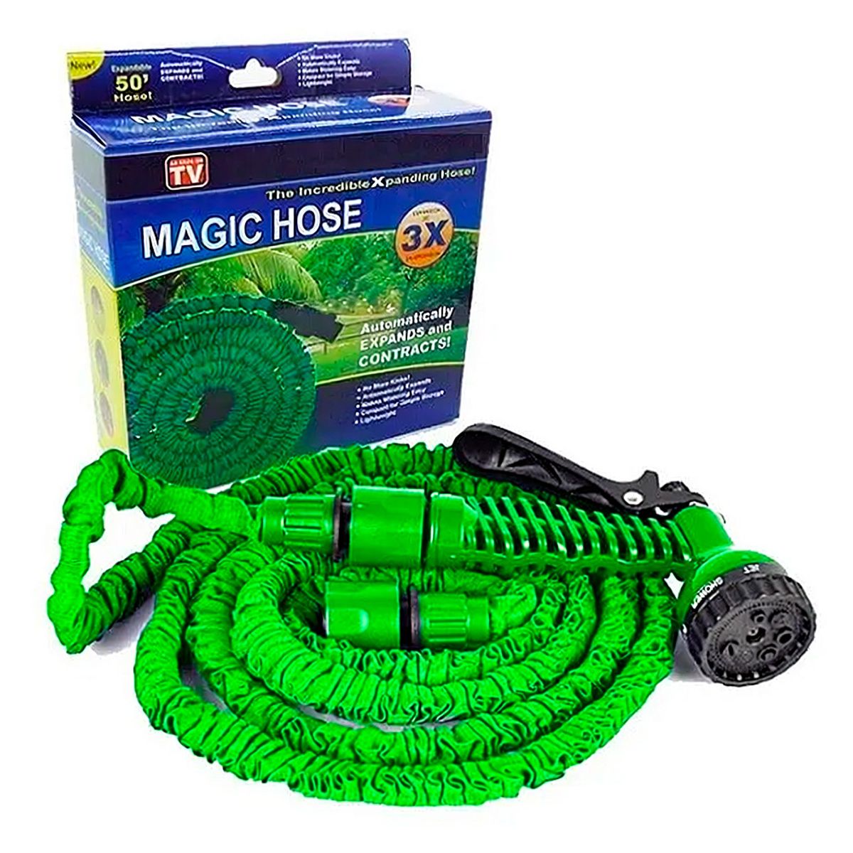 GENERICO - Manguera 45 Metros Retractil Expandible Multiusos Jardin