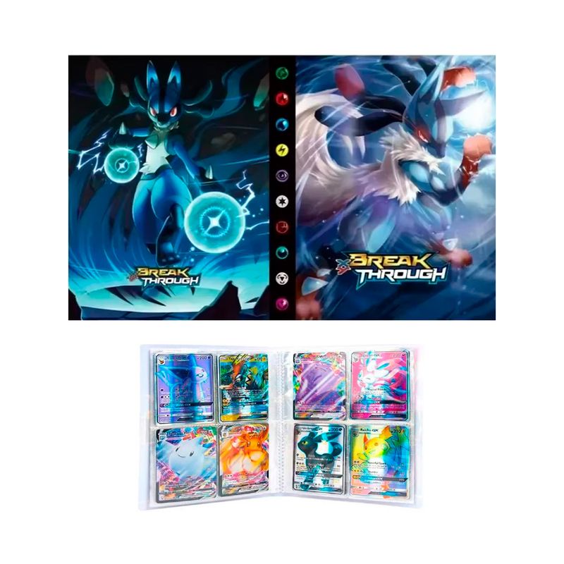 GENERICO - Folder 4 Bolsillos Capacidad 240 Cartas Lucario A