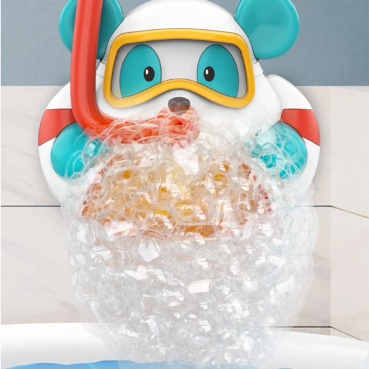GENERICO - Juguete de Baño Osito Buceador Lanza Burbujas