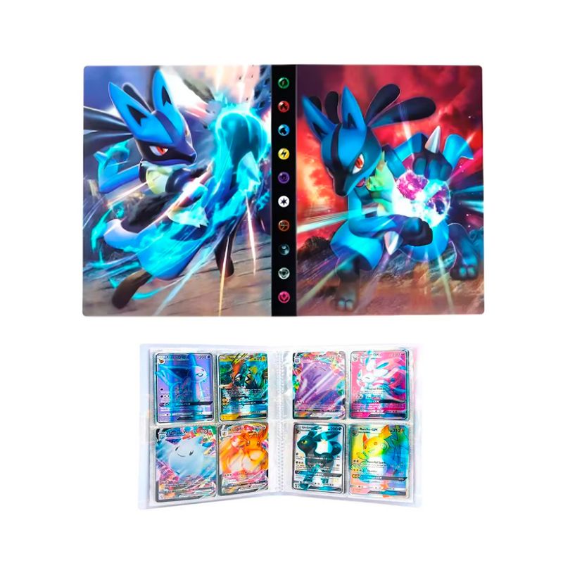 GENERICO - Folder 4 Bolsillos Capacidad 240 Cartas Lucario