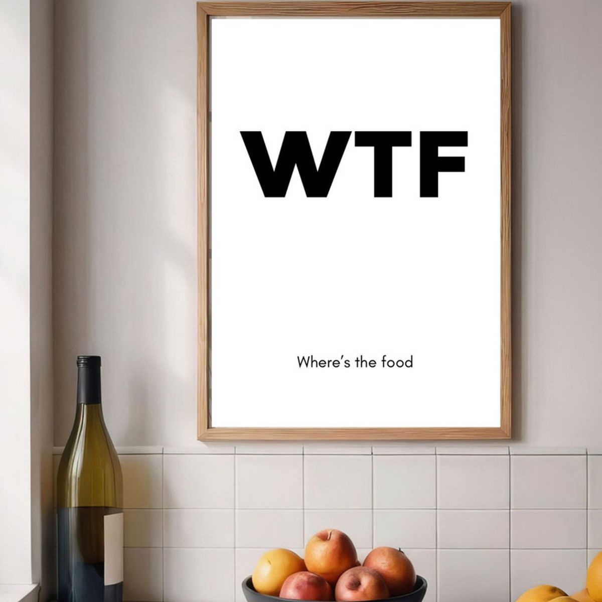 ARTE R LATTE - Artprint WTF - Cuadro de madera Vintage Moderno con vidrio