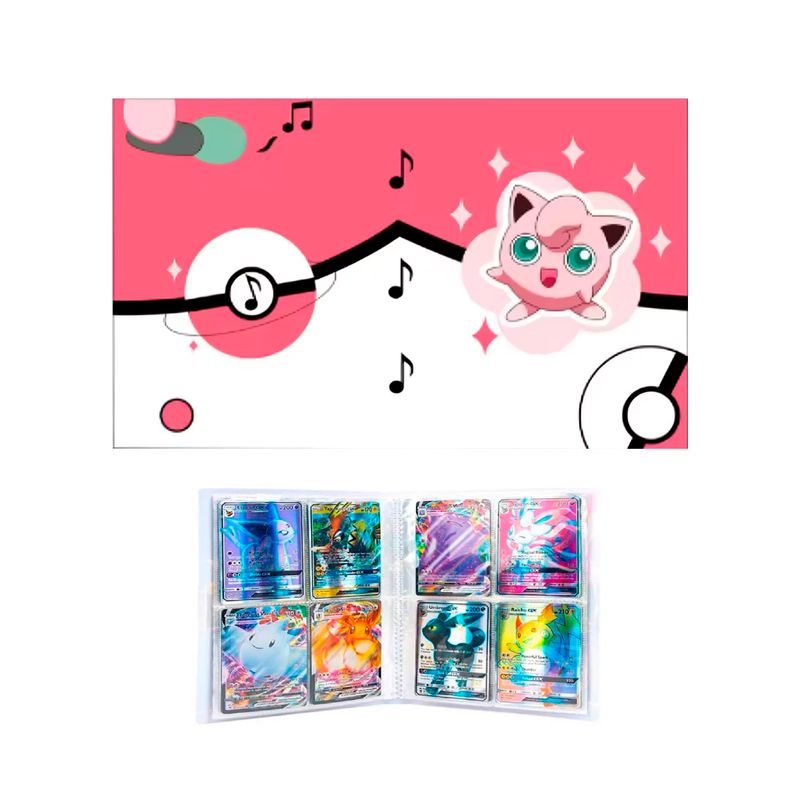 GENERICO - Folder 4 Bolsillos Capacidad 240 Cartas Jigglypuff
