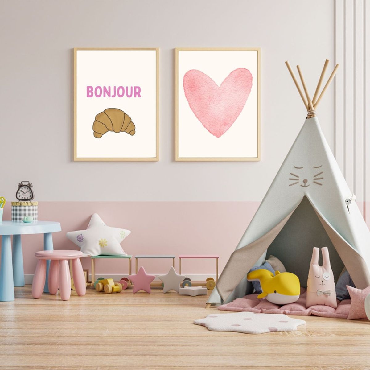 ARTE R LATTE - Artprint GUYS 1 - Cuadro de madera Vintage Moderno con vidrio