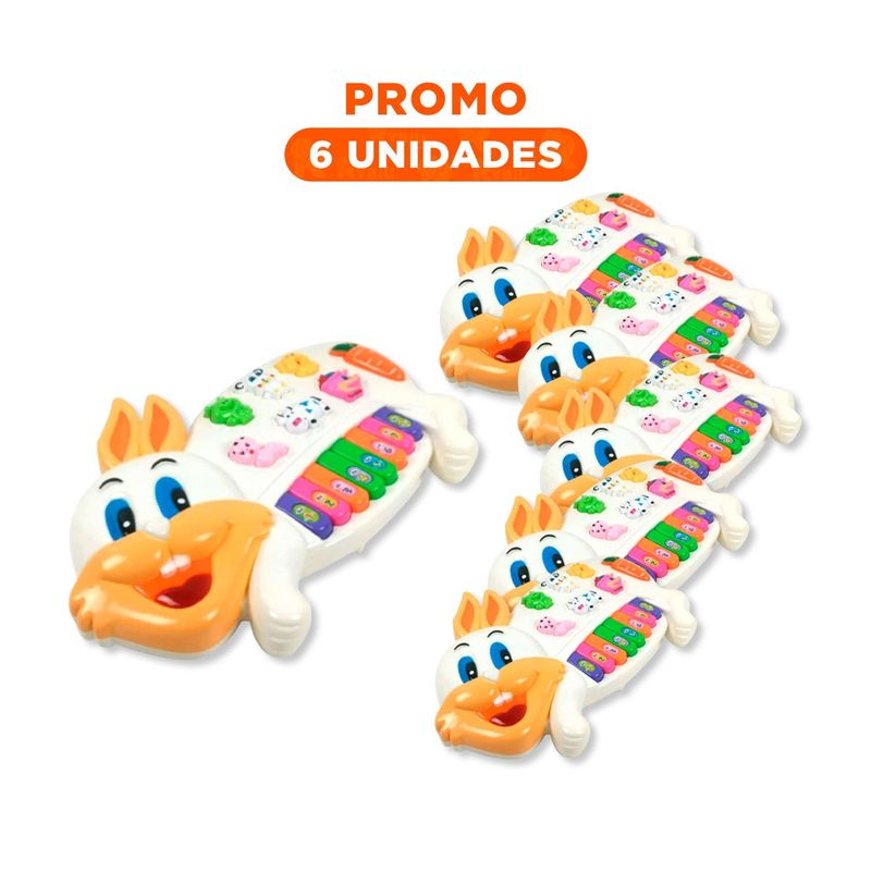 GENERICO - Pack6 Teclado con Imagenes Numericos para Bebes en Blanco