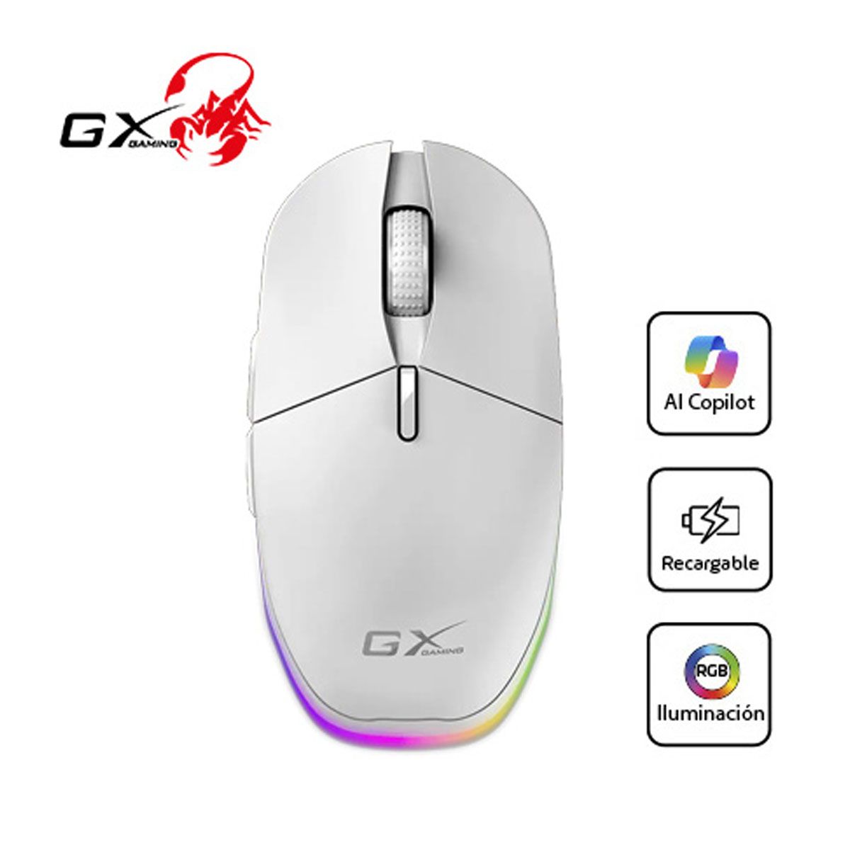 GENIUS - MOUSE GENIUS GX SCORPION M8250 RECARGABLE BT BLANCO