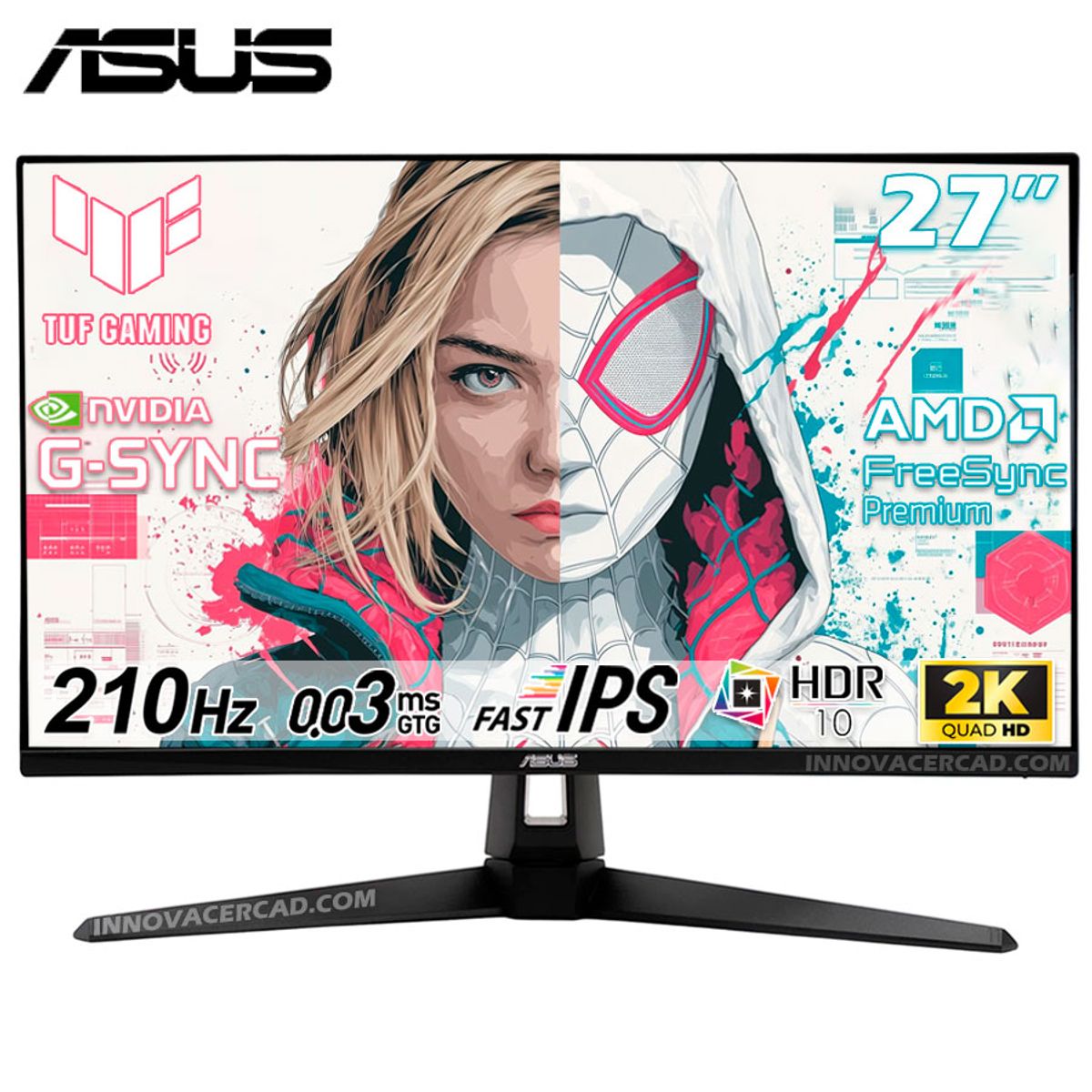 ASUS - Monitor ASUS Tuf Gaming VG27AQ5A 27 Fast IPS QHD (2560x1440) 210Hz 03ms