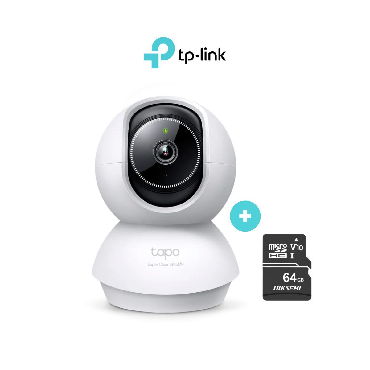 TP LINK - Cámara de seguridad Tapo C230 para interior 3K 5MP + Micro SD 64GB