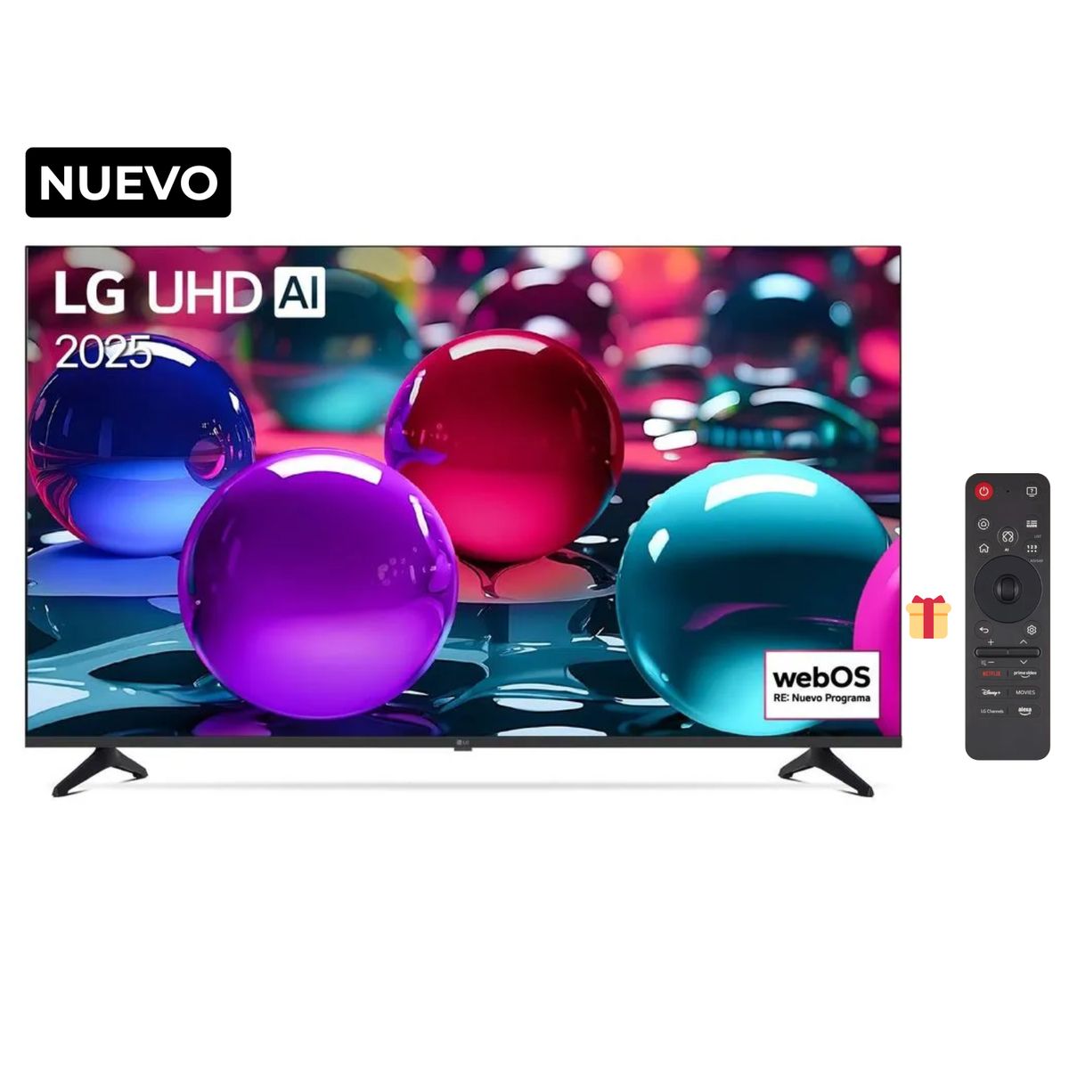 LG - Televisor LG 50 Uhd 4K THINQ Ai 50Ua7300Psb 2025 + Soundbar Nex + Antena