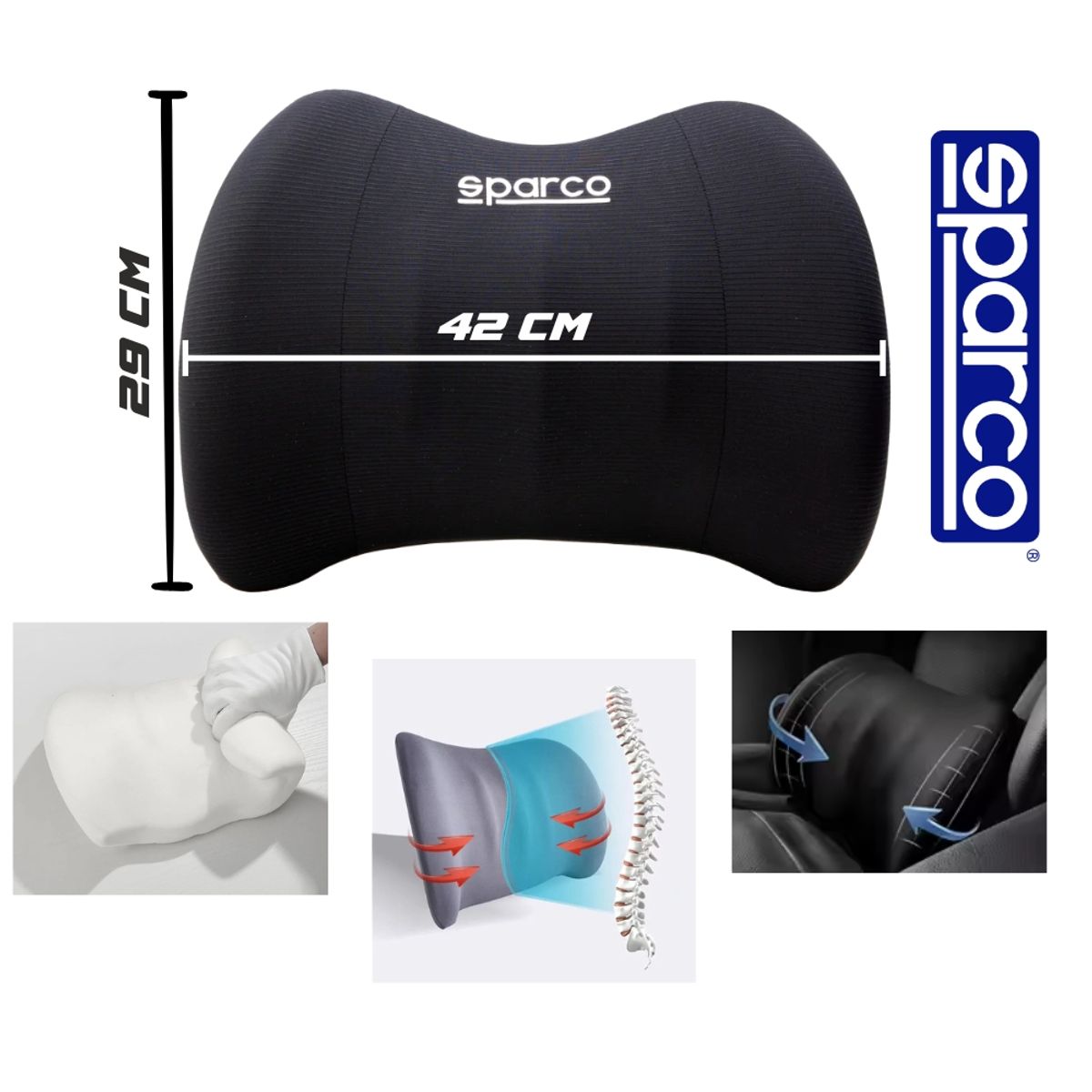 SPARCO - RESPALDAR LUMBAR SPARCO SPS461BK