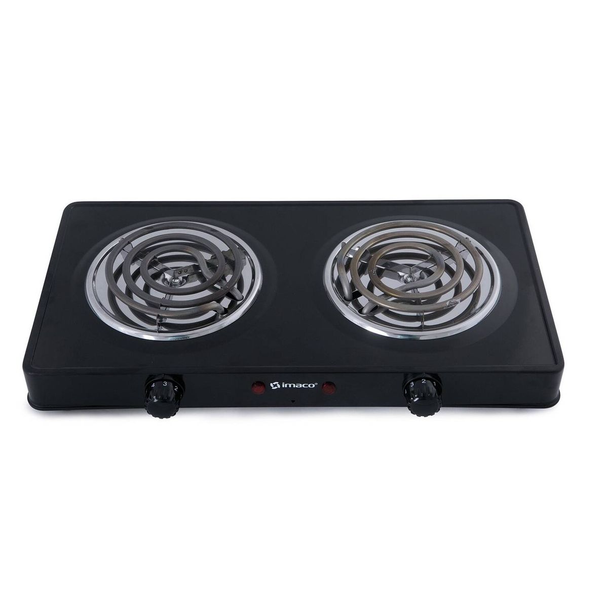 IMACO - Cocina Eléctrica Imaco de 2 Hornillas HP1400 - Negro