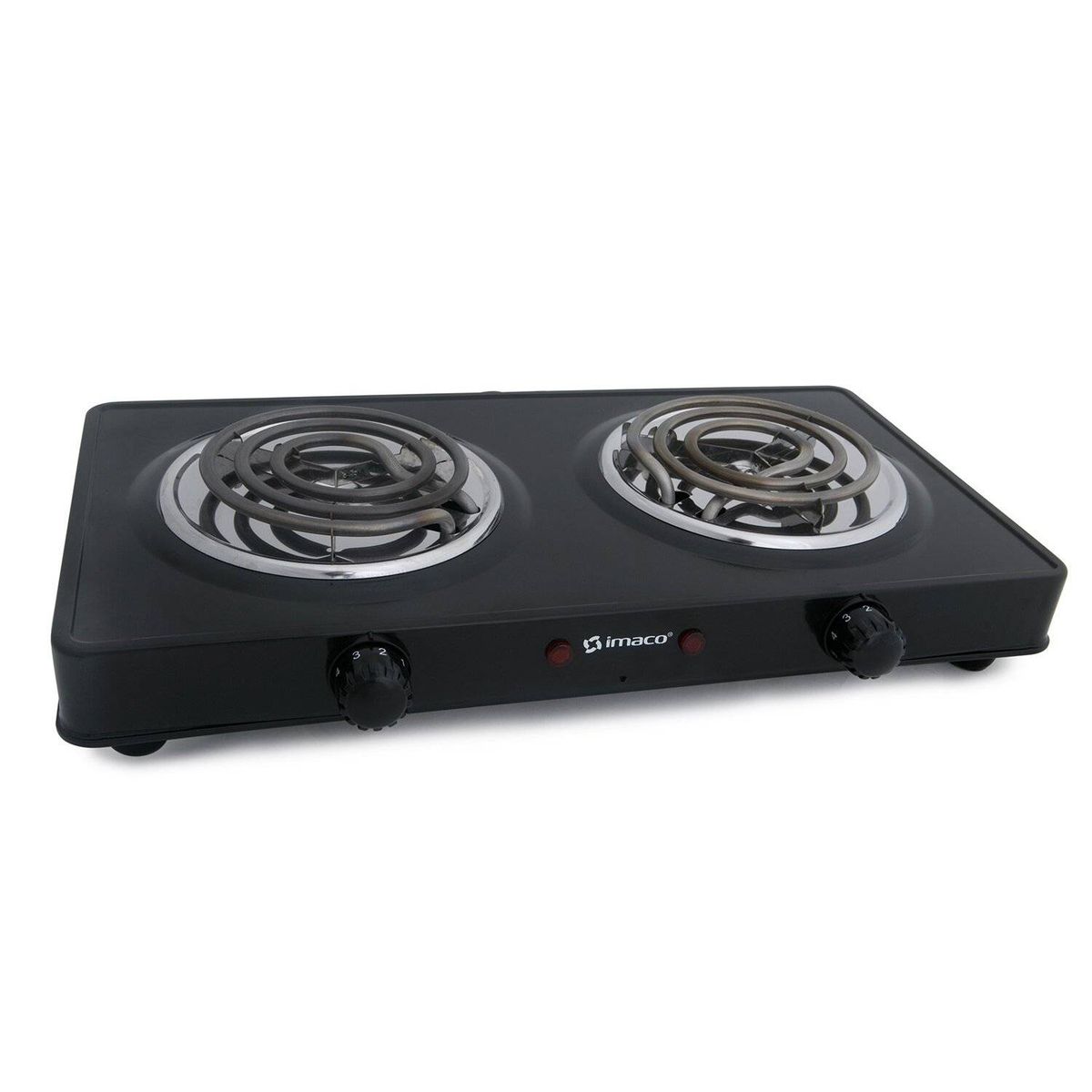 IMACO - Cocina Eléctrica Imaco de 2 Hornillas HP1400 - Negro