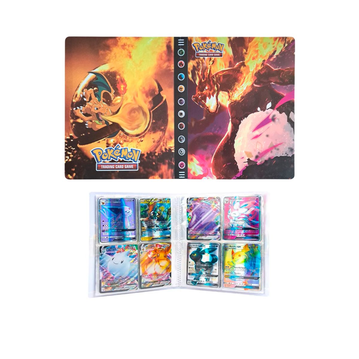 GENERICO - Folder 4 Bolsillos 240 Cartas Charizard GigaMax