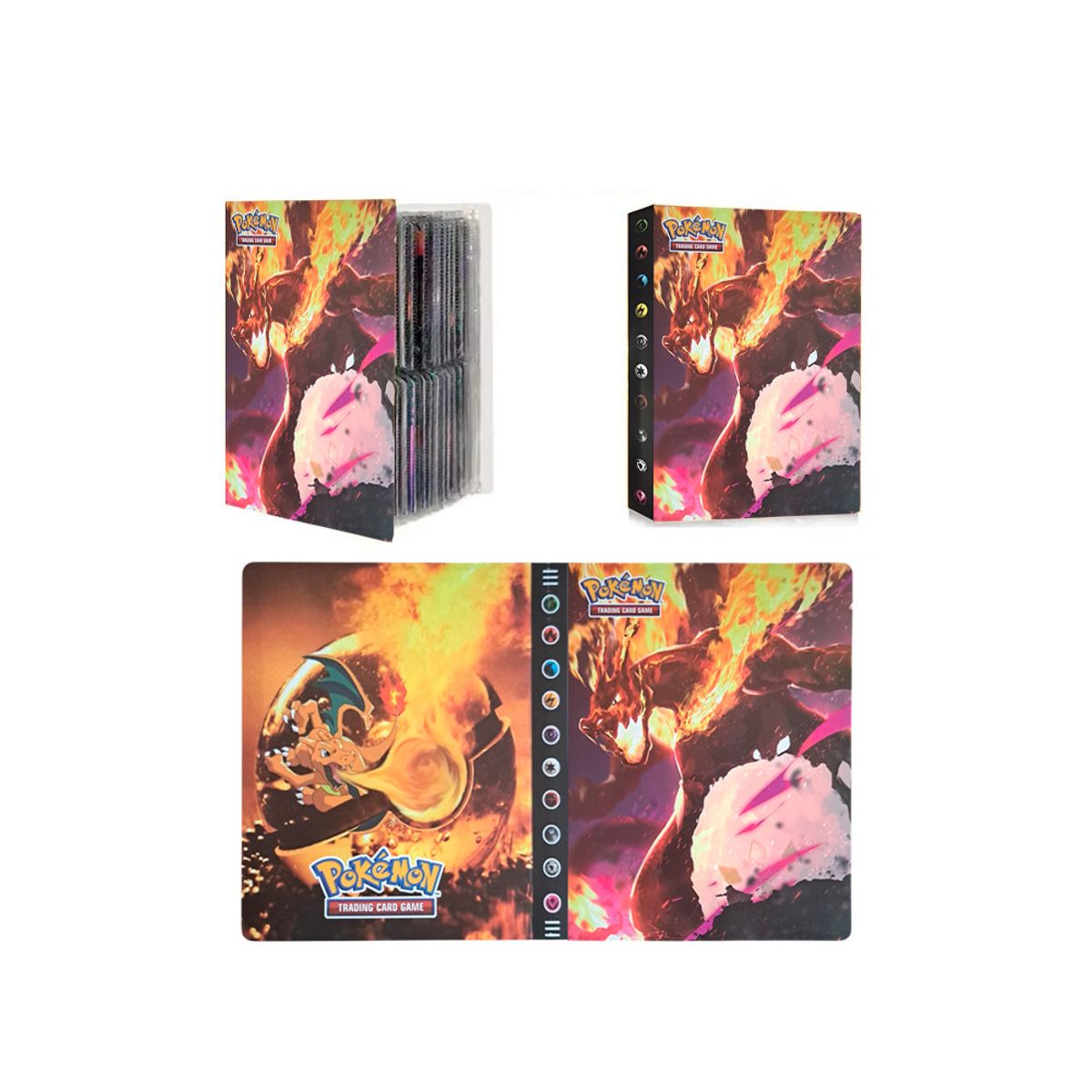 GENERICO - Folder 4 Bolsillos 240 Cartas Charizard GigaMax