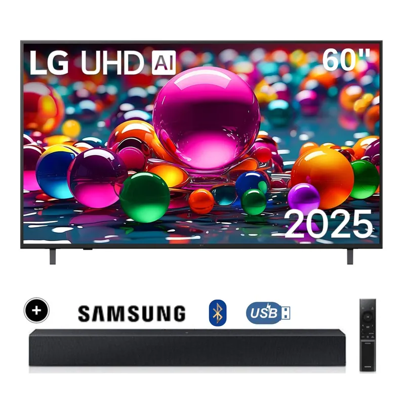 LG - Televisor LG 60 Smart UHD 4K Thinq Ai 60UA8050PSA + Soundbar HW B400
