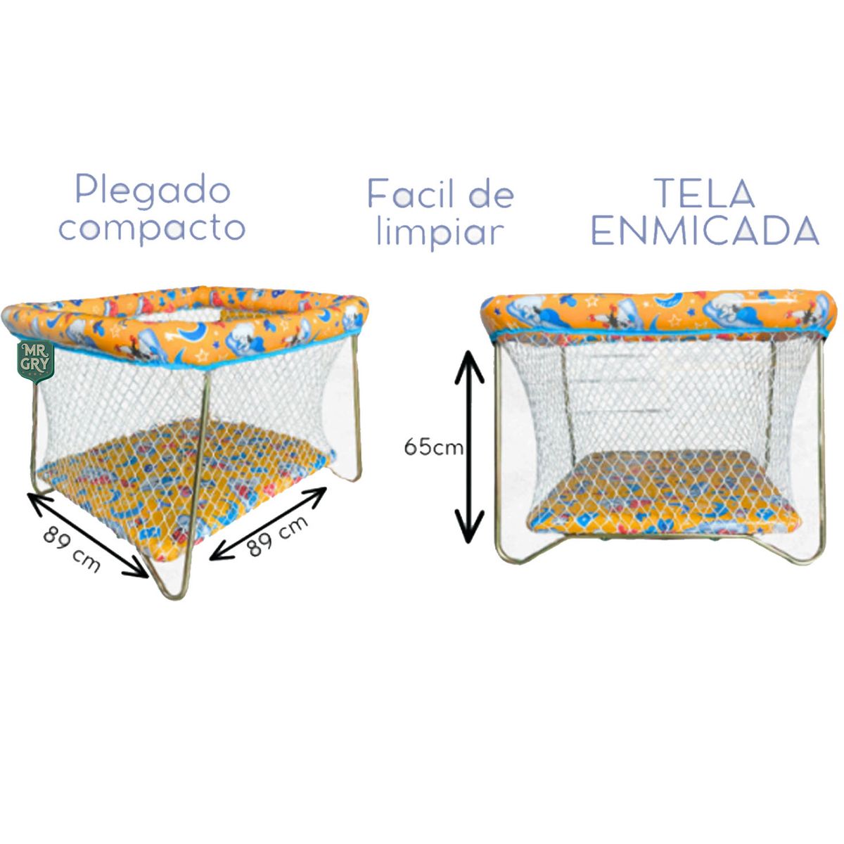 GENERICO - Corral para Bebes Plegable Bramante Amarillo