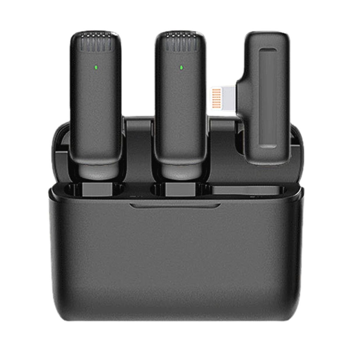 SEISA - Micrófono Inalámbrico Doble Lightning con Estuche de Carga Antirruido